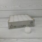 Confezione da 50 tealight (durata 8 ore)