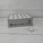 Confezione da 100 tealight (durata 5 ore)