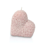 Candela cuore roselline sdraiato
