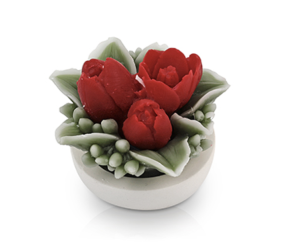 Bouquet Tulipani di Cera con base di gesso