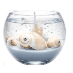 Sfera di vetro mare con cera gel