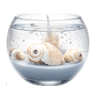 Sfera di vetro mare con cera gel