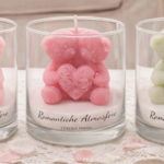 Bichiere con orso coppia cuore